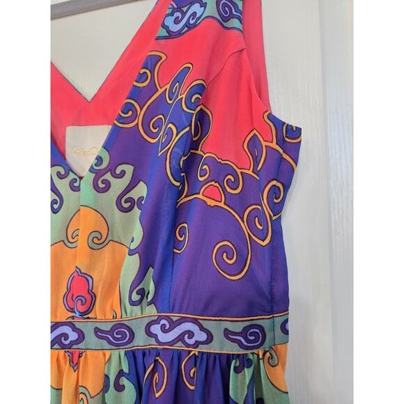 Modcloth Boho Mandala Print Vibrant Colors Sleeveless Maxi Dress, Women's Medium - Picture 4 of 14